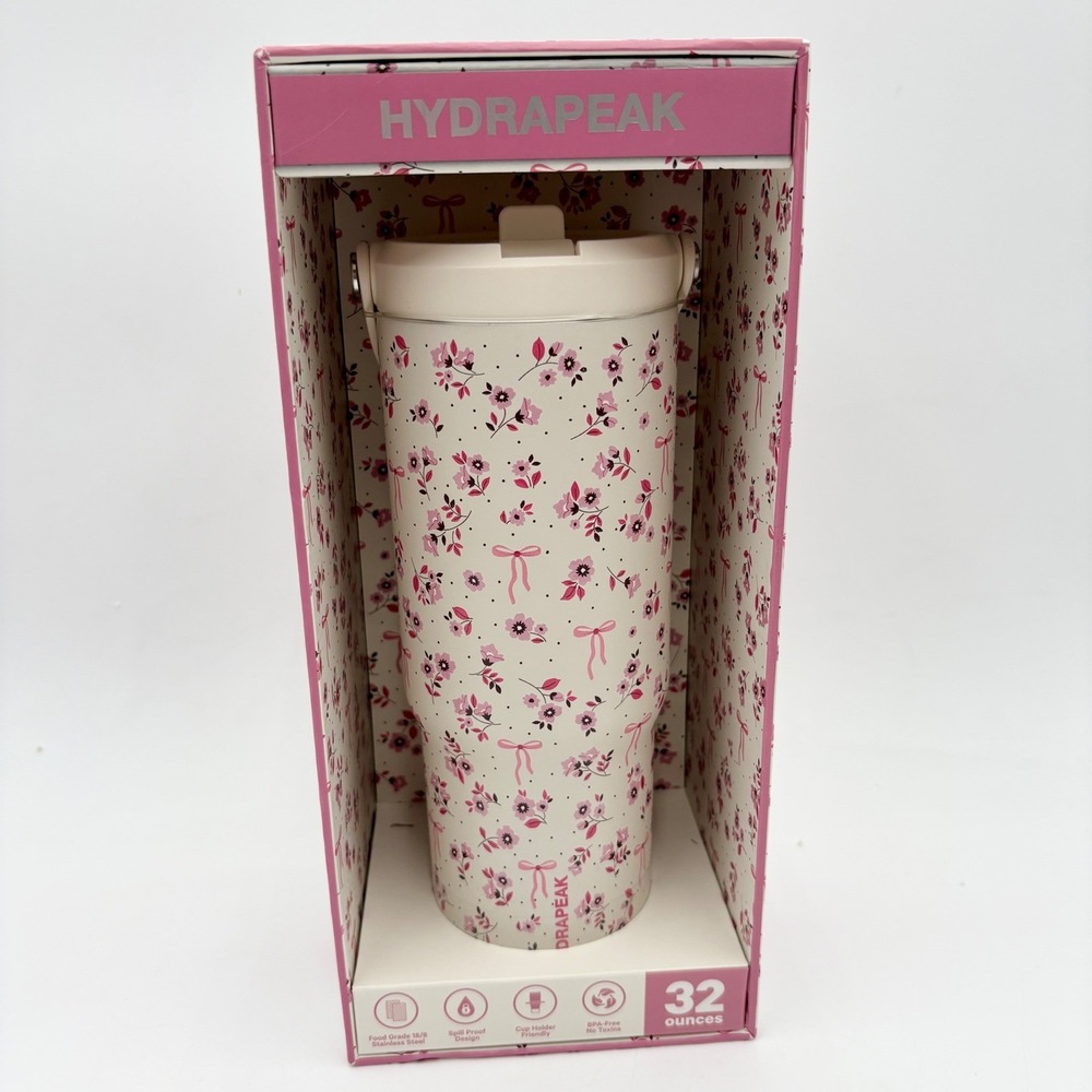 Hydrapeak Nomad 32oz Stainless Steel Insulated Tumbler Ribbon Roses Ltd Edition